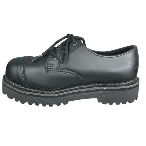 Demonia Unisex Riot 03 Steel Toe Platform Oxfords Size US M 6 W 8 - Picture 2 of 12